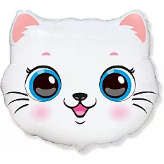 Шар Фигура Голова Милый Котенок Белый