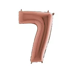 Шар фигура цифра 7 Розовое золото