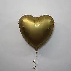 Шар сердце 18 Сатин Gold Sateen