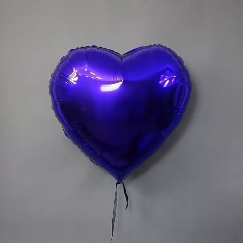 Шар сердце 32 металлик Фиолетовое