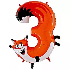 Шар цифра 3 лиса