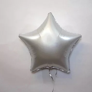 Шар звезда 19 Сатин White